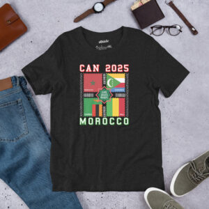 T-shirt Groupe A – CAN 2025 Maroc | Lions de l’Atlas • Aigles • Chipolopolo • Cœlacanthes